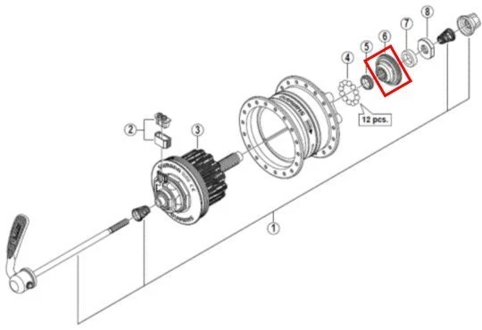 Shimano Konus VR DH-3D30 SSP Links Y-2ZC98020 4 Shimano Konus VR DH-3D30 SSP Links Y-2ZC98020 - Image 2