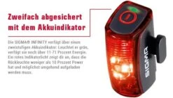 Sigma Infinity Mit Akku Für USB-Ladegerät 11 Sigma Infinity Mit Akku Für USB-Ladegerät -E-Bike Geschäft Sigma Batterieruecklicht Rueckleuchte Infinity USB Akku 15200 4016224152001d
