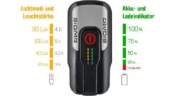 Sigma Aura-80 Mit Akku Für USB-Ladegerät -E-Bike Geschäft Sigma Frontleuchte Batterieleuchte LED Akku Aura 80 Lux USB 17800 4016224178001 070 28037c 1