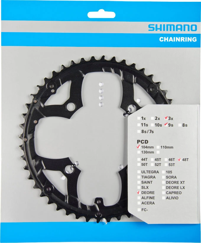 Shimano Deore Ab 2010 48 Zähne U-Type Für Schutzring Schwarz Y-1LD98160 3 Shimano Deore Ab 2010 48 Zähne U-Type Für Schutzring Schwarz Y-1LD98160