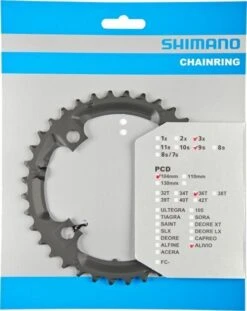 Shimano Alivio Ab 2011 36 Zähne U-Type Schwarz Y-1M298030