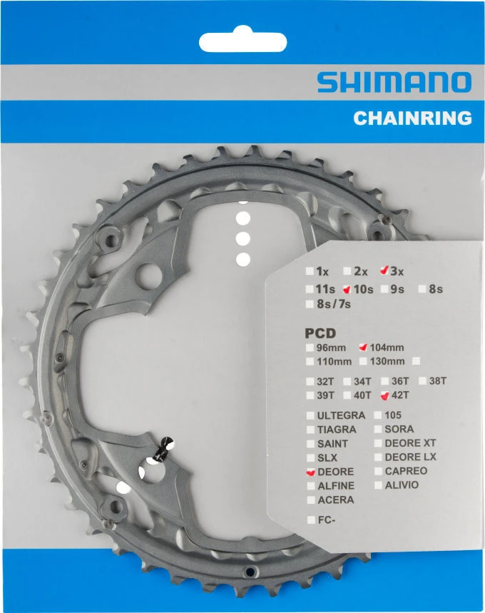 Shimano Deore Ab 2012 4-Arm 10-fach 42 Zähne AE-Type Alu Grau Für Kettenschutz Y-1MZ98030 3 Shimano Deore Ab 2012 4-Arm 10-fach 42 Zähne AE-Type Alu Grau Für Kettenschutz Y-1MZ98030